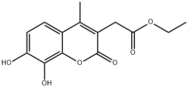 2H-1-Benzopyran-3-acetic acid, 7,8-dihydroxy-4-methyl-2-oxo-, ethyl ester 结构式