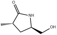 (3S,5R)-5-(羟甲基)-3-甲基-2-吡咯烷酮 结构式