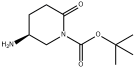 (5S)-5-氨基-2-氧代哌啶-1-羧酸叔丁酯 结构式