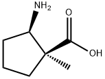 Cyclopentanecarboxylic acid, 2-amino-1-methyl-, (1S,2R)- 结构式