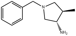 (3S,4R)-1-苯甲基-4-甲基吡咯烷-3-胺 结构式