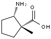 Cyclopentanecarboxylic acid, 2-amino-1-methyl-, (1R,2S)- 结构式