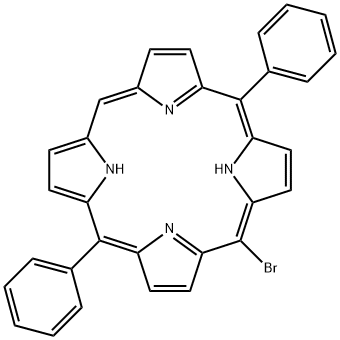 21H,23H-Porphine, 10-bromo-5,15-diphenyl- 结构式