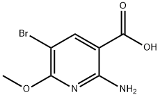 2-Amino-5-bromo-6-methoxynicotinic Acid 结构式