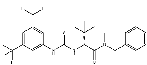 (R)-N-苄基-2-(3-(3,5-双(六氟甲基)苯基)硫脲基)-N,3,3-三甲基丁酰胺 结构式