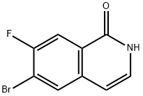 1(2H)-Isoquinolinone, 6-bromo-7-fluoro- 结构式