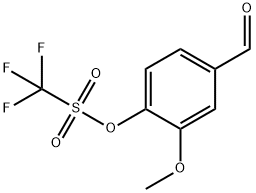 4-甲酰基-2-甲氧基苯基三氟甲磺酸酯 结构式