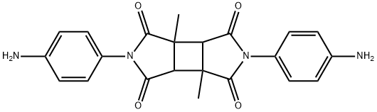 Cyclobuta[1,2-c:3,4-c']dipyrrole-1,3,4,6(2H,5H)-tetrone, 2,5-bis(4-aminophenyl)tetrahydro-3a,6a-dimethyl- 结构式