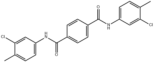 1-N,4-N-bis(3-chloro-4-methylphenyl)benzene-1,4-dicarboxamide 结构式