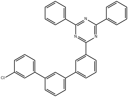 2-[3''-氯-[1,1':3',1''-三联苯]-3-基]-4,6-二苯基-1,3,5-三嗪 结构式