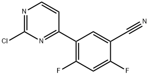 5-(2-Chloropyrimidin-4-Yl)-2,4-Difluorobenzonitrile(WXC01183) 结构式