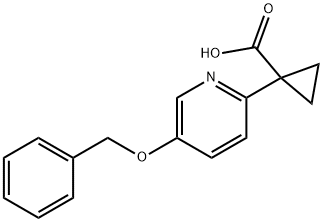 Cyclopropanecarboxylic acid, 1-[5-(phenylmethoxy)-2-pyridinyl]- 结构式