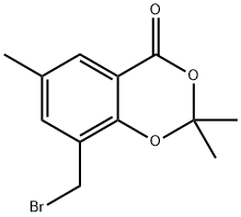 8-(Bromomethyl)-2,2,6-Trimethyl-4H-Benzo[D][1,3]Dioxin-4-One(WXC00081) 结构式