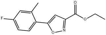 乙基 5-(4-氟-2-甲基苯基)异噻唑-3-甲酸基酯 结构式