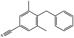 4-苄基-3,5-二甲基苯氰 结构式