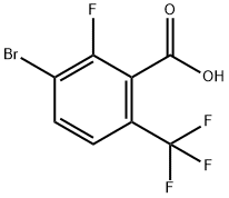 3-Bromo-2-fluoro-6-(trifluoromethyl)benzoic acid 结构式