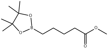 5-(4,4,5,5-四甲基-1,3,2-二氧硼杂环戊烷-2-基)戊酸甲酯 结构式