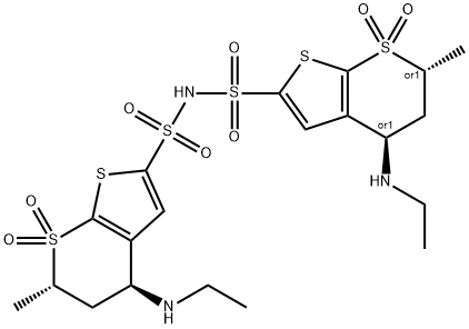 多佐胺N-磺酰胺二聚体 结构式
