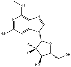 Adenosine, 2-amino-2'-deoxy-2'-fluoro-N,2'-dimethyl-, (2'R)- 结构式