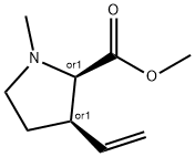 D-Proline, 3-ethenyl-1-methyl-, methyl ester, (3R)-rel- (9CI) 结构式