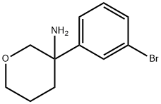 2H-Pyran-3-amine, 3-(3-bromophenyl)tetrahydro- 结构式
