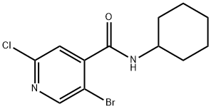 5-溴-2-氯-N-环己基异烟酰胺 结构式