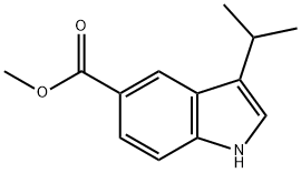1H-Indole-5-carboxylic acid, 3-(1-methylethyl)-, methyl ester 结构式