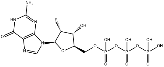 Guanosine 5'-(tetrahydrogen triphosphate), 2'-deoxy-2'-fluoro- 结构式
