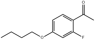 1-(4-丁氧基-2-氟苯基)乙烷-1-酮 结构式