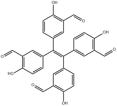 Benzaldehyde, 3,3',3'',3'''-(1,2-ethenediylidene)tetrakis[6-hydroxy- 结构式