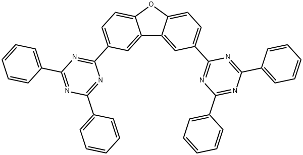 2,8-双(4,6-二苯基-1,3,5-三嗪-2-基)二苯并[B,D]呋喃 结构式