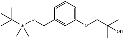 1-(3-(((叔-丁基二甲基甲硅烷基)氧代)甲基)苯氧基)-2-甲基丙烷-2-醇 结构式