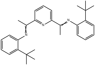 2,6-二[1-(2-叔丁基苯基亚氨基)乙基]吡啶 结构式