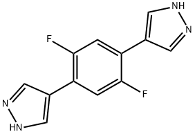 4,4'-(2,5-difluoro-1,4-phenylene)bis(1H-pyrazole) 结构式