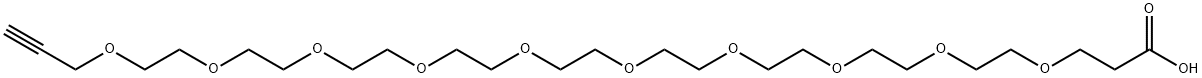 丙炔基-九聚乙二醇-羧酸 结构式