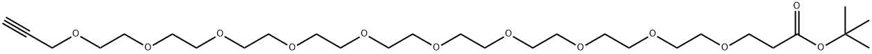 丙炔基-九聚乙二醇-丙酸叔丁酯 结构式