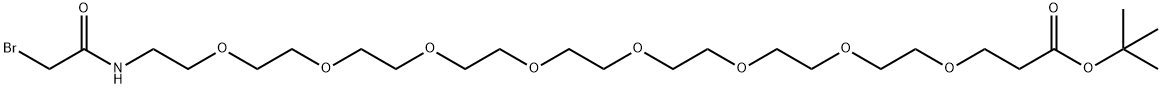 Bromoacetamido-PEG8-t-butyl ester 结构式