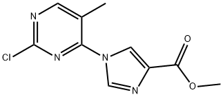 1H-Imidazole-4-carboxylic acid, 1-(2-chloro-5-methyl-4-pyrimidinyl)-, methyl ester 结构式