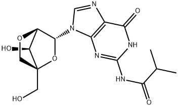 N2-Isobutyryl-2'-O,4'-C-methyleneguanosine 结构式