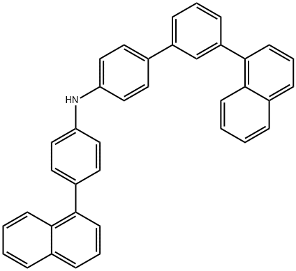 3'-(naphthalen-1-yl)-N-(4-(naphthalen-1-yl)phenyl)-[1,1'-biphenyl]-4-amine 结构式