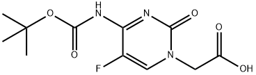 N4-Boc-5-fluorocytosin-1-yl-acetic acid 结构式