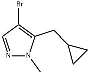 4-溴-5-(环丙基甲基)-1-甲基-1H-吡唑 结构式