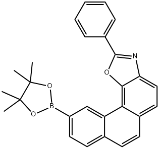 2-苯基-10-(4,4,5,5-四甲基-1,3,2-二氧杂硼烷-2-基)菲[3,4-D]恶唑 结构式