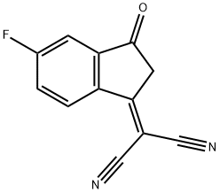 2-(5-氟-2,3-二氢-3-氧-1H-茚-1-亚烷基)-丙二腈 结构式