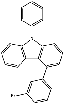 4-(3-溴苯基)-9-苯基-9H-咔唑 结构式