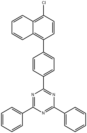 2-(4-(4-chloronaphthalen-1-yl)phenyl)-4,6-diphenyl-1,3,5-triazine 结构式