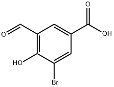 3-溴-5-甲酰基-4-羟基苯甲酸 结构式