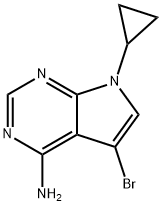 5-溴-7-环丙基-7H-吡咯并[2,3-D]嘧啶-4-胺 结构式
