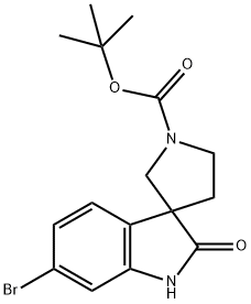 tert-butyl 6-bromo-2-oxospiro[indoline-3,3-pyrrolidine]-1-carboxylate(WX106483) 结构式