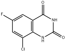 8-氯-6-氟-2,4-喹唑啉二醇 结构式